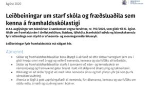 Read more about the article Um skólahald í Farskólanum vegna COVID – 19