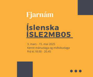 Read more about the article Íslenska – ÍSLE2MB05